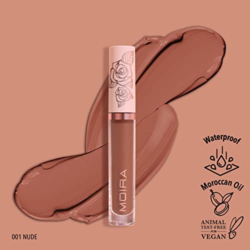 Moira Lip Divine Liquid Lipstick 001 Nude - Waterproof Matte