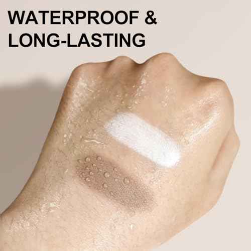 Erinde Cool Toned Contour, Natural Cream Contour with Brush, Blendable & Smooth Matte Bronzer, Waterproof & Long Lasting Face Shaping Contouring Makeup, Travel Size, 02 Gray Brown