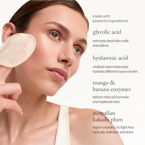 goop Beauty 15% Glycolic Acid Exfoliating Pads | Inspired by a Professional Chemical Peel | Refines & Retexturizes for Glowing Skin | Paraben and Silicone Free | 4 pack