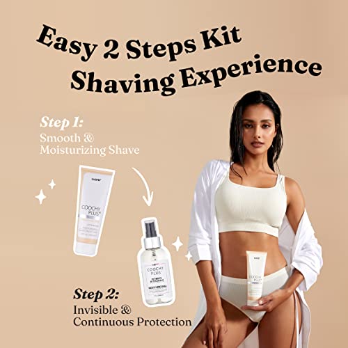 Unscented Intimate Shaving Cream & After Shave Kit - Moisturizing, pH Balanced, 12 Fl Oz