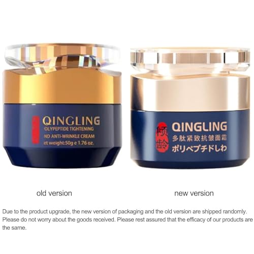 Qingling Crema Para Arrugas, Qingling Face Cream, Qingling Wrinkle Removal Cream, Polypeptide Tightening and Anti Wrinkle Cream, Anti Aging Moisturizer for Firming Face (2pcs)