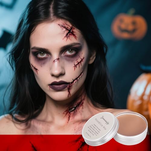 Halloween SFX Makeup Kit,6 Colors Bruise Wheel+30ml Dripping Washable Fake Blood+Liquid Latex+Scar Wax with Spatula+3 Pcs Sponge+Stipple Sponge,Face Fake Injury Special Effects Makeup Kit