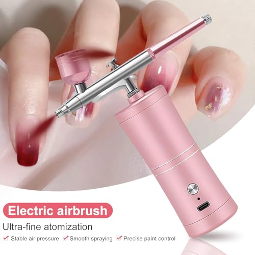 Jadeshay Airbrush Kit with Rechargeable Compressor - 0.4mm Nozzle