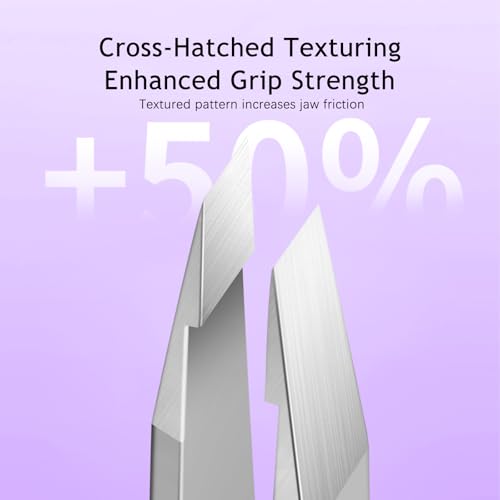 SHILING Ultra-Fine Precision Eyebrow Tweezers - Stainless Steel Slant Tip