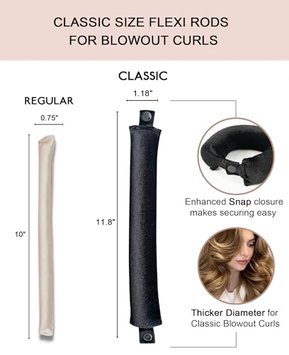 Heatless Curling Rods Overnight Set with Satin Wrap