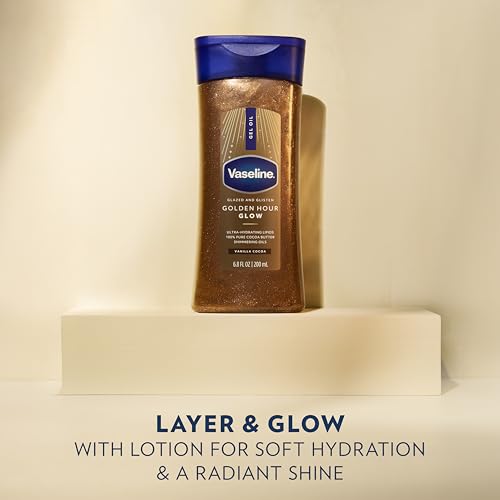 Vaseline Glazed & Glisten Golden Hour Body Oil, 6.8 Oz