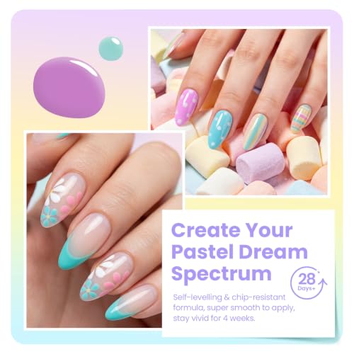 Beetles Pastel Gel Nail Polish Set - D Creme | Macaron Vibe 6 Colors