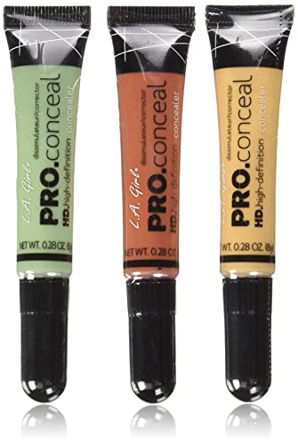 L.A. Girl Pro Conceal Corrector Set - Orange, Yellow, Green (3-Pack)