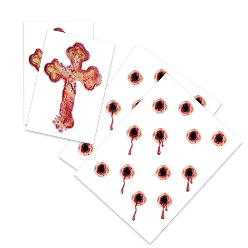 Vampire Bite Mark Temporary Tattoos – 4pk Halloween Costume Kit