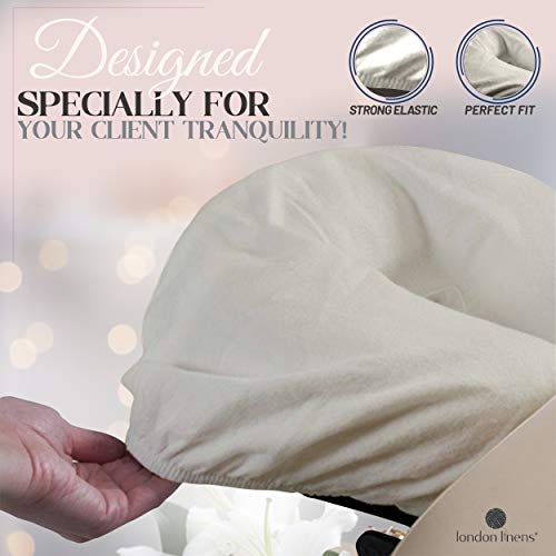 Premium Cotton Flannel Massage Table Face Cradle Covers (Pack of 4)