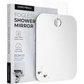Fogless Shower Mirror with Razor Hook - No Drill Mount