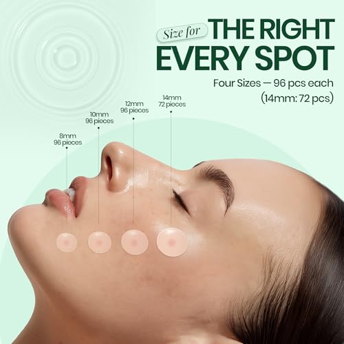 Zit Zap Pimple Patches-Hydrocolloid Acne Spot Patch- 4 Sizes-360 Count. (8mm 10mm 12mm 14mm, 360, Count)