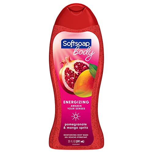 Softsoap Moisturizing Body Wash, Pomegranate and Mango - 20 Fl Oz (Pack of 4)