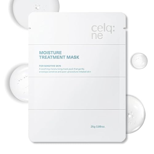 celqne Moisture Treatment Mask 5 Sheets, PDRN & Aloe Nano -Ceramide for Moisturizing & Hydrating, Instant Calm & Glow, Skin Softening Facial Mask, Korean Face Mask