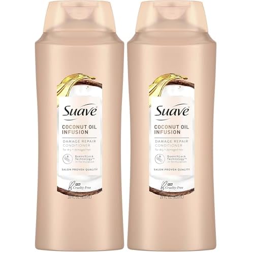 Suave Professionals Repairing Conditioner For Soft and Smooth Hair Coconut Oil Infusion Hair Conditioner for Moisture 28 oz (Pack of 2)
