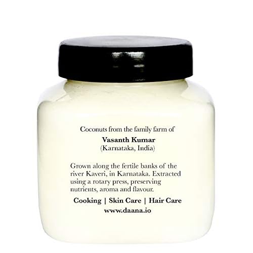 Daana Organic Coconut Oil for Skin: Extra Virgin, Cold Pressed (12 oz)