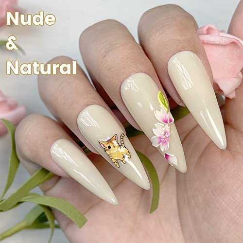 YTD Likomey Nude Gel Nail Polish,15ml Milky White Translucent Neutral Jelly Sheer Salon Home DIY Nails Art Manicure UV Nail Gel Varnish,LS02