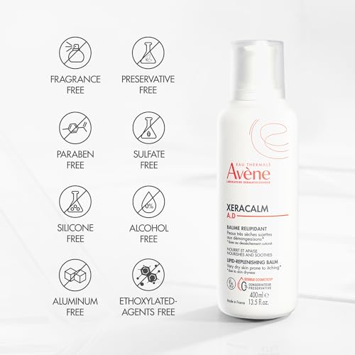 Av?ne XeraCalm A.D Lipid-Replenishing Balm, Atopic Dermatitis, Eczema-Prone Skin, For dry, itchy Skin, Restore Skin Barrier, Infants, Children & Adults, No Preservatives, Fragrance-Free 6.7 Oz.