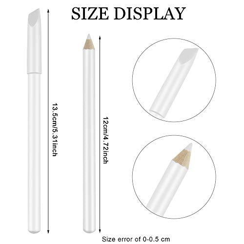 2-in-1 White Nail Pencil with Cuticle Pusher - French Manicure 10-Pack