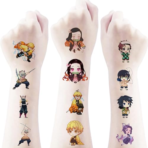 40pcs Demon Slayer Temporary Tattoos for Kids