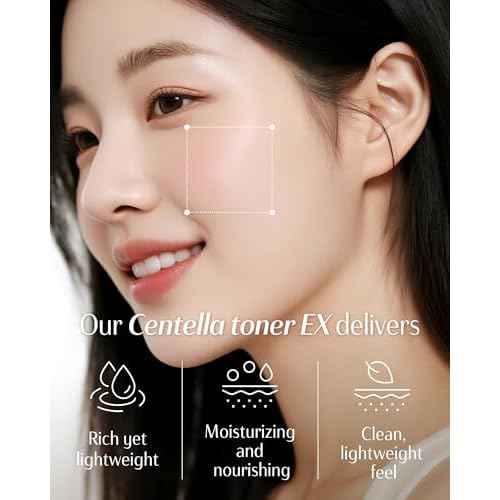 DR.PEPTI Centella Toner EX - Korean Face Toner with Hyaluronic Acid Peptides Niacinamide - Soothing Moisturizing for Dry Sensitive Skin - Milky Serum Formula, 6.09 fl.oz.