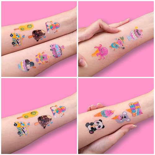 96 PCS Ice Cream Temporary Tattoos for Kids - Party Favors