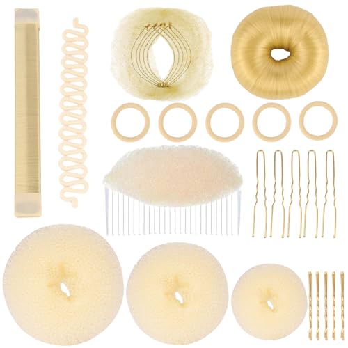 Blonde Hair Bump It Volume Base Sponge Donut Styling Tool