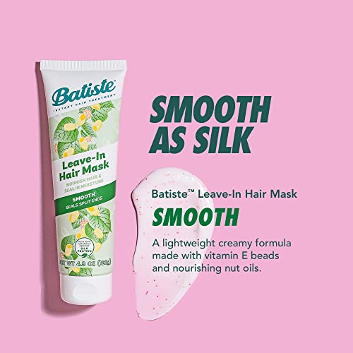 Batiste Heat Protectant For Hair & Leave In Conditioner Hair Mask, Repair and Restore Formula, Hair Conditioner for Dry or Wet Hair, Infused with vitamin E for Enhancing Haircare, 4.3oz. (Pack of 2)