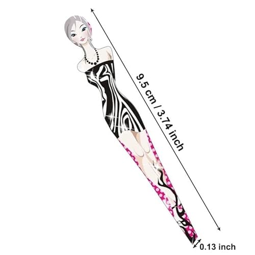 Tvoip 6Pcs Professional Girl Eyebrow Tweezer Stainless Steel Slanted Eyebrow Tweezers Eyebrows Hair Remover Tools Cosmetics Beauty (random color) (Pack of 2)