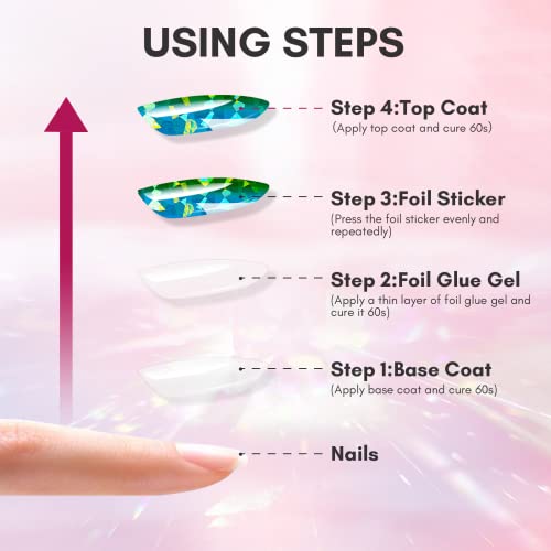 Makartt Nail Foil Glue Gel for Nail, Foil Gel Transfer for Nails Art Stickers Strong Adhesion Foil Transfer Gel Soak Off Salon DIY UV LED Lamp Required 15ML