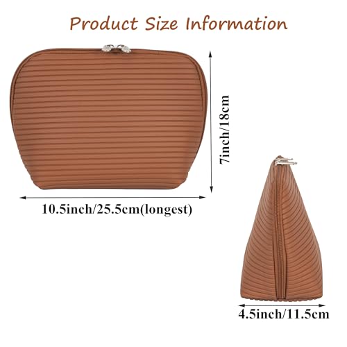 Waterproof Makeup Bag with Brush Holders & Compartments