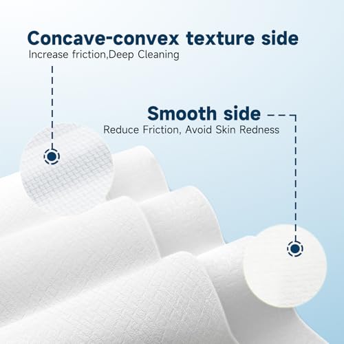 Face Towels, 10¡± x 12¡±, Thick Soft and Absorbent, Face Towelettes Disposable Biodegradable for Sensitive Skin, Makeup Remover, Cleansing, 200 Count£¨ 4 PACK £©