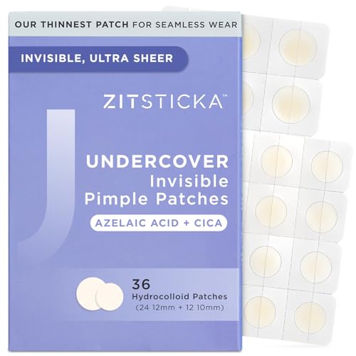ZitSticka Invisible Pimple Patches, 36 Count - Hydrocolloid Acne