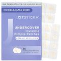 ZitSticka Invisible Pimple Patches, 36 Count - Hydrocolloid Acne