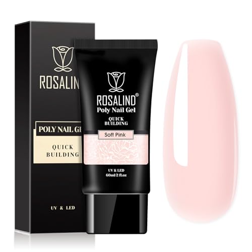 ROSALIND Soft Pink Poly Nail Gel 2oz - UV/LED Builder Extension Gel
