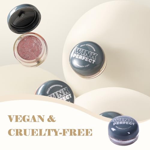 Wink Perfect Jelly Cream Eyeshadow ? High-Shine Shimmer, Buildable & Long-Lasting, Lightweight Cream-to-Powder Eye Shadow, Vegan & Cruelty-Free (04 Moonlight Mauve, 0.18 oz / 5.1 g(PACK OF 1))