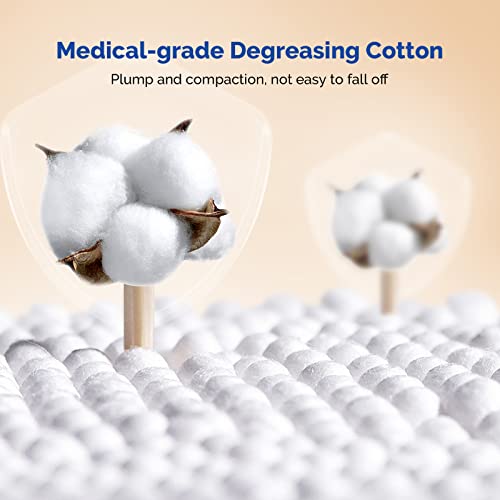 JMU Medical Cotton Swabs with Sturdy Wooden Sticks - 1000 Count