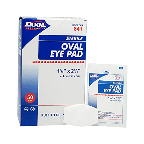 Dukal Oval Eye Cotton Pads 50 Count Sterile
