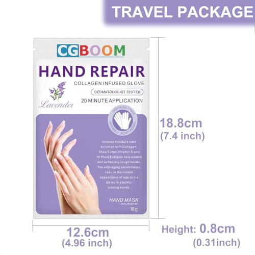 Moisturizing Hand Mask Gloves 3 Pack Exfoliating & Repair for Dry Skin