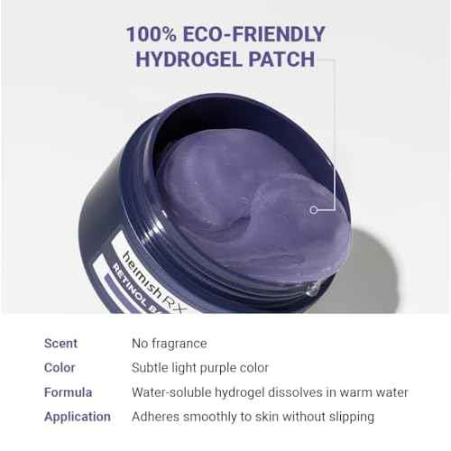 HEIMISH RX Retinol Bakuchiol Hydrogel Eye Patch - Anti Aging Under Eye Patches, Hydrating Formula with Retinol, 2% Niacinamide for Dark Circles, Puffiness & Wrinkles, Korean Skincare, 1.4g/60ea