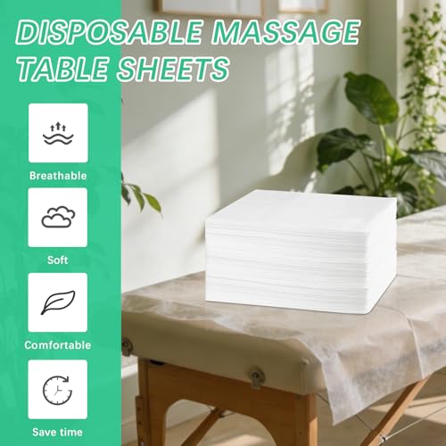HeatPure 150 Pack Disposable Massage Table Sheets 31" x 71" Non-Woven Covers