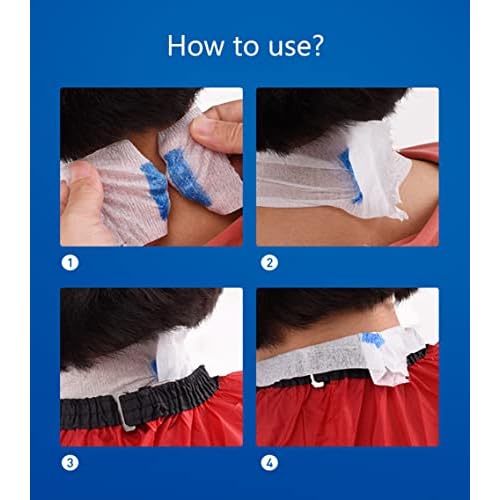 2Rolls Disposable Barber Neck Strip Neck Band Barber Neck Paper Hairdressing Stretchy Wrap Strip Hair Cutting Supplies