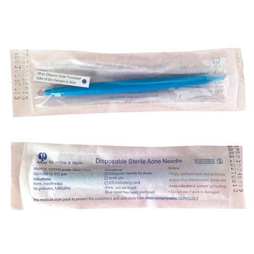 10 Pack of Disposable Sterile Acne Remover Tools Safe Pimple Popper Tool Aseptic Blackhead Remover Tools Sanitary Comedone Extractor Tool Pimple Extractor Tool