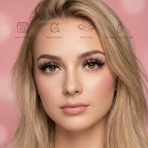 Eliace 3D Mink False Eyelashes 15 Pairs Wispy Cat Eye