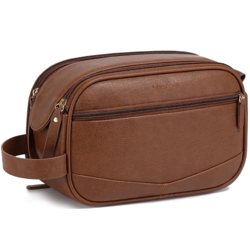 Vorspack PU Leather Toiletry Bag for Men - Water Resistant