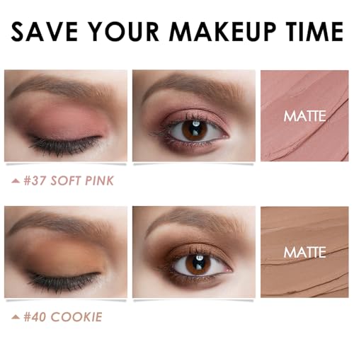 FOCALLURE 2 Pcs Cream Eyeshadow Stick Set - Long Lasting & Waterproof