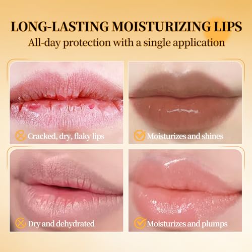 ZAMANIYA 2PCS Honey Lip Balm Set - Moisturizing Tinted Lipstick