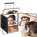 5-Way Mirror with LED Light | 360° Barber & Makeup Mirror