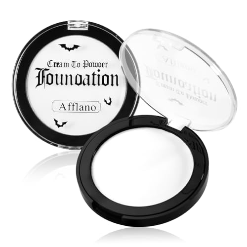 White Cream to Powder Foundation Makeup for Halloween Costumes