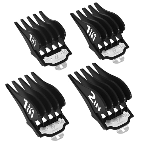 CR8GR8 Hair Clipper Guards Set with Metal Clip - 4 Jumbo Sizes
